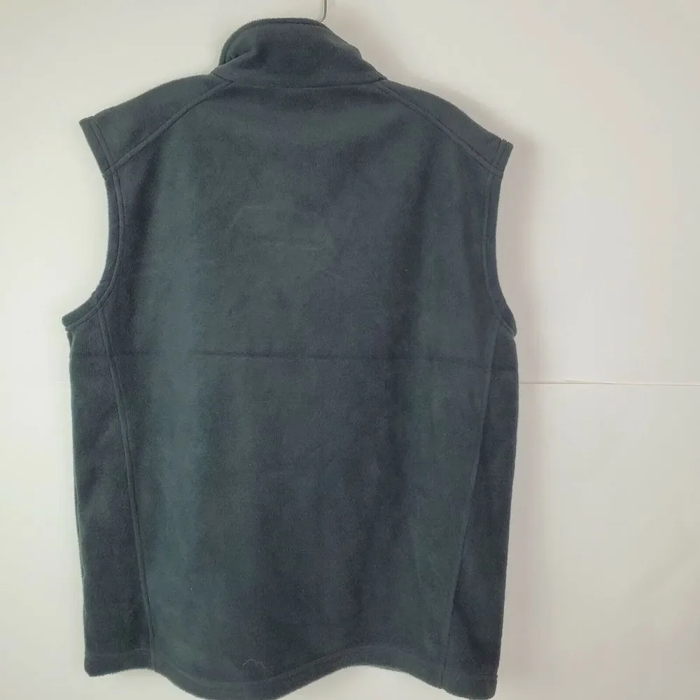 Columbia Men's Full Zip Black Fleece Vest Size L‎ Sleeveless Outdoor